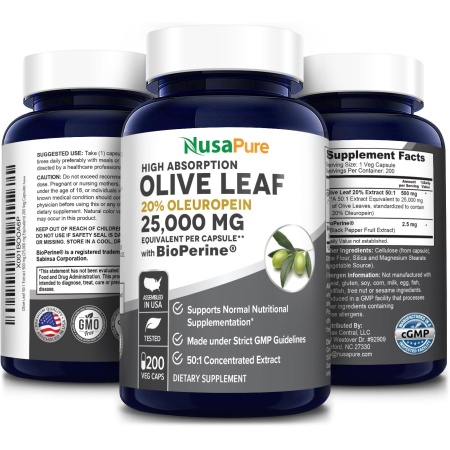 Nusapure Olive Leaf Extract 200 Capsules
