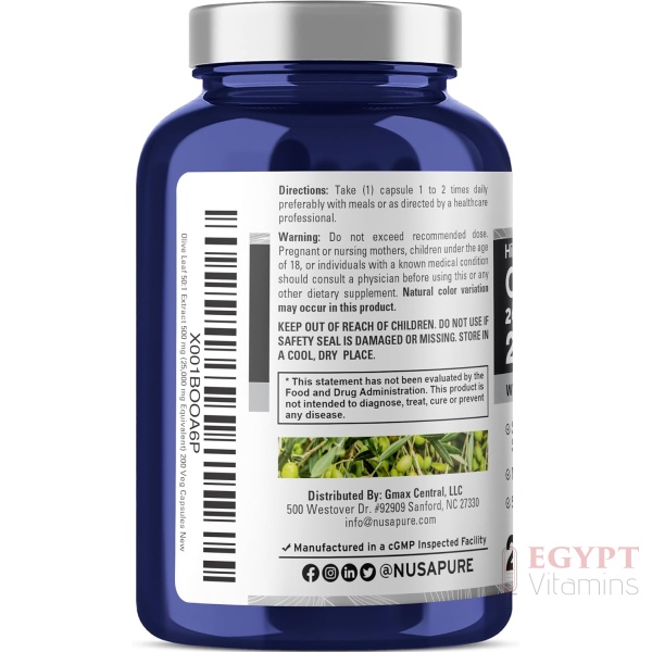 Nusapure Olive Leaf Extract 200 Capsules