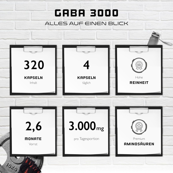 ⁦مكملات التغذية الألمانية للنخبة | جابا 3000 - 320 كبسولة من حمض جاما أمينوبوتيريك بتركيز 750 ملغ⁩ - الصورة ⁦3⁩