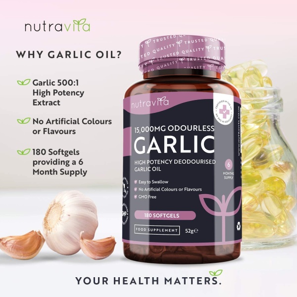 Nutravita, Odourless Garlic 15,000mg, Features