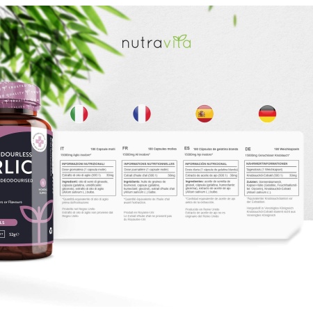 Nutravita, Odourless Garlic 15,000mg, Ingredients