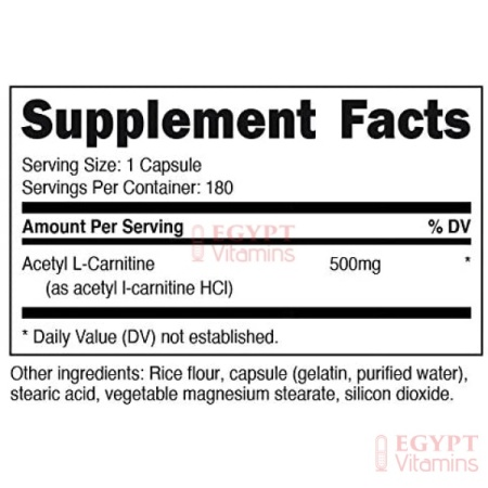 Nutricost, Acetyl L-Carnitine 500mg, Ingredients