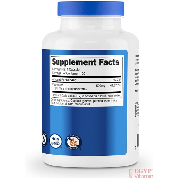 Nutricost, Vitamin B1 (Thiamine) 500mg, Ingredients