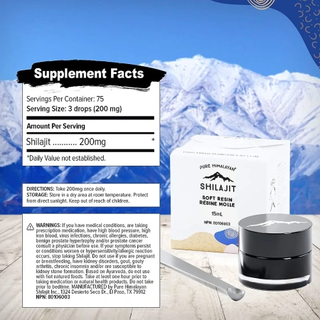 Pure Himalayan Shilajit, Soft Resin, Natural Source of Fulvic Acid & Trace Minerals