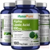 Nusapure Alpha Lipoic Acid 600mg,for Healthy Weight Management, Athletic Performance,180 Capsules حمض ألفا ليبويك 600 مجم للكبسولة ، مثالى لفقدان الوزن ، يحارب الشيخوخة والتجاعيد ، 180 كبسولة