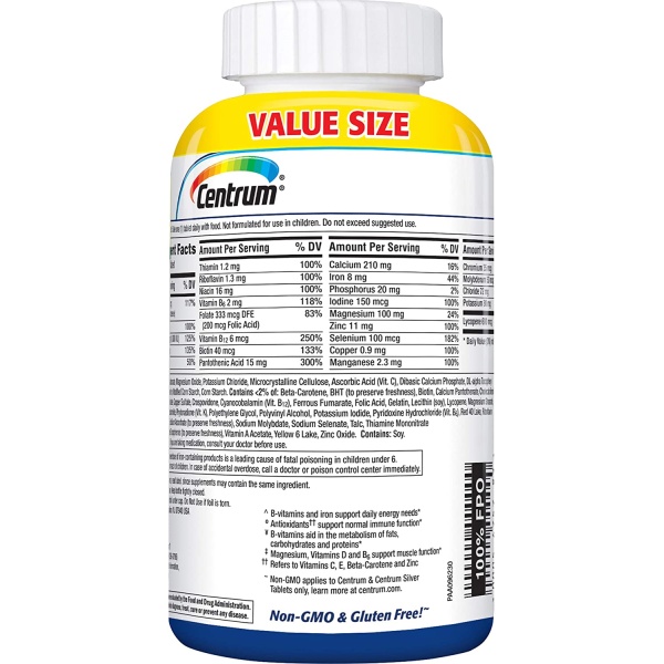 Centrum Multivitamin for Men: Complete Daily Nutrition – Ingredients