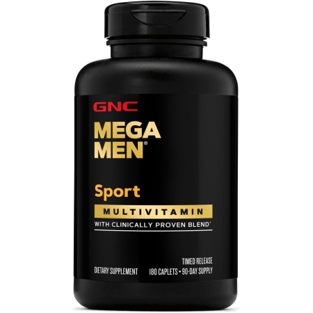 GNC Mega Men Sport Multivitamin | Performance, Muscle Function, and General Health | 180 Count