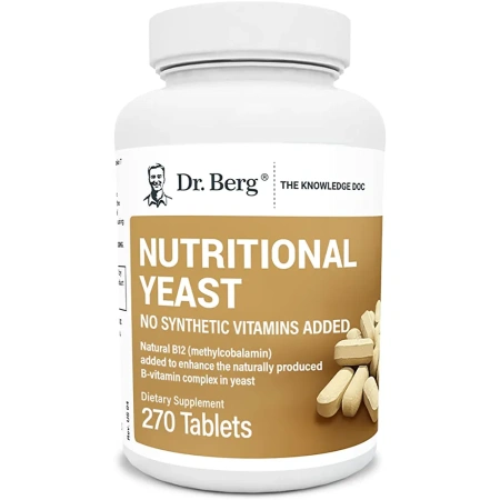 Dr Berg's Nutritional Yeast Tablets – 270 Tablets حبوب الخميرة ، مصدر طبيعى ممتاز لفيتامينات ب مع فيتامين ب12 الطبيعى،لانقاص الوزن وزيادة انتاج الطاقة ، 270 حباية