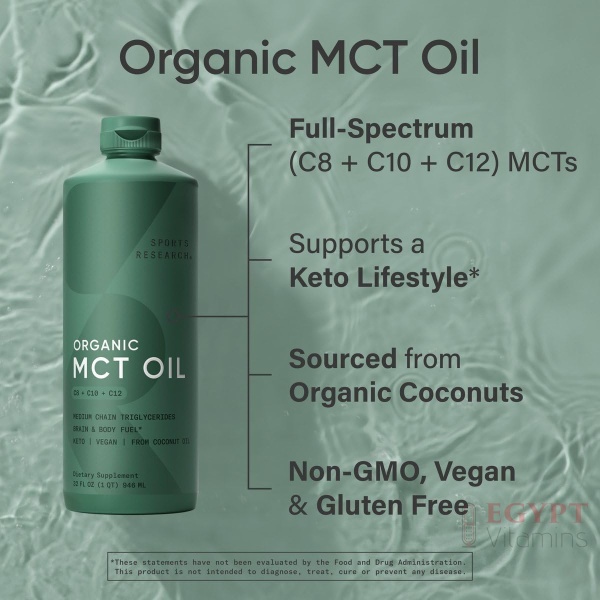 Sports Research Organic MCT Oil | Keto & Paleo Certified | 1 Liter - Image 3