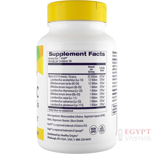 Healthy Origins | Probiotic 30 Billion CFUs Supports Gut Health | 60 Veggie Caps - Image 2