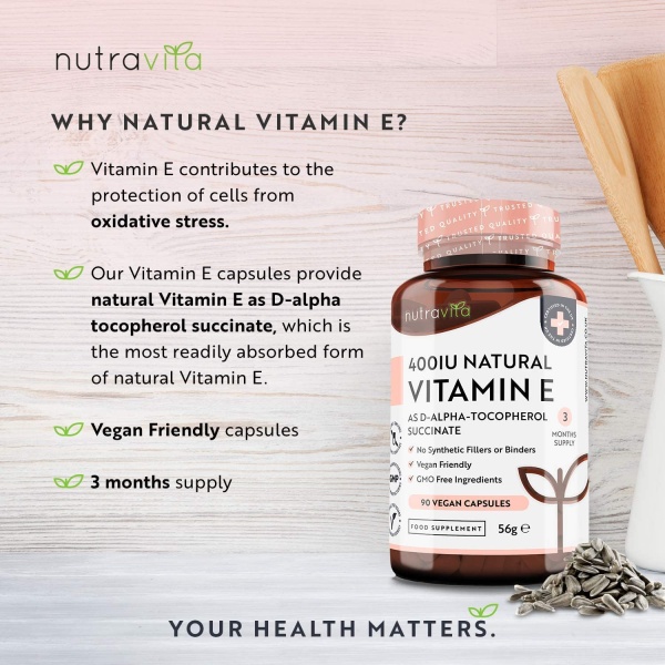 Nutravita, Vitamin E 400 IU, 90 Capsules