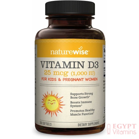 NatureWise Vitamin D3 1,000 IU for Healthy Muscle Function, Bone Health & Immune Support ,360 Count ناتشيروايس ،فيتامين د3، 1000 وحدة دولية مع زيت الزيتون العضوى، يكفى لمدة عام ، لصحة وظائف العضلات ، ولصحة العظام ، ولصحة الجهاز المناعى، 360 حباية