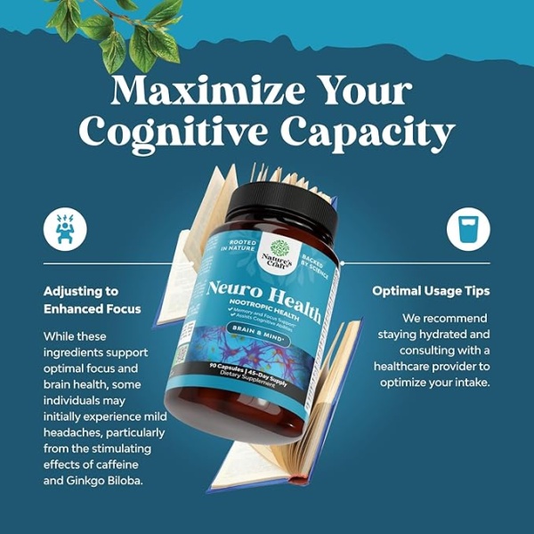 Nature's Craft Mind Enhancement Supplement | Natural Nootropic for Focus & Memory | 60 Capsules - Image 4