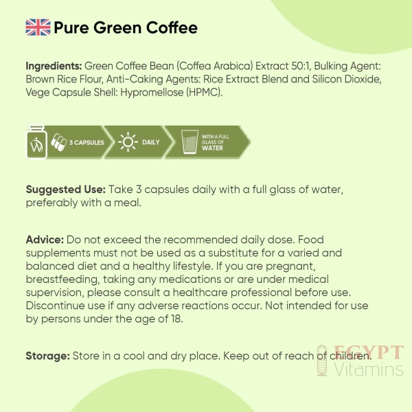 High Strength Green Coffee  21,000mg - 90 Powder Capsules - Image 4