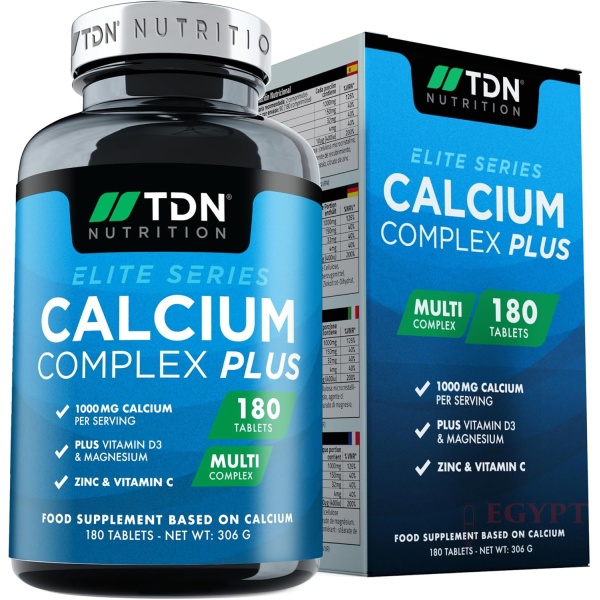 TDN Calcium and Vitamin D - High Strength 1000mg Calcium |180 Tablets