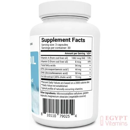 Dr Berg's Cod Liver Oil 90 Capsules