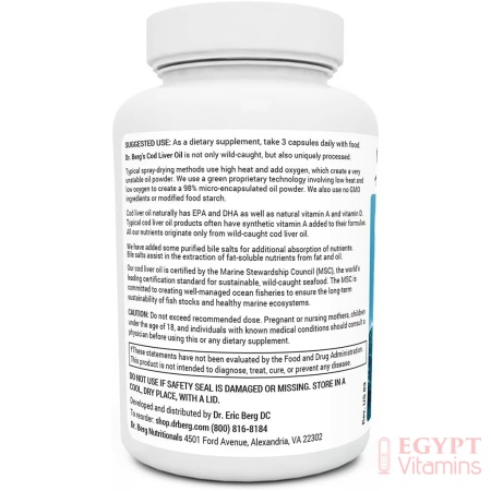 Dr Berg's Cod Liver Oil 90 Capsules