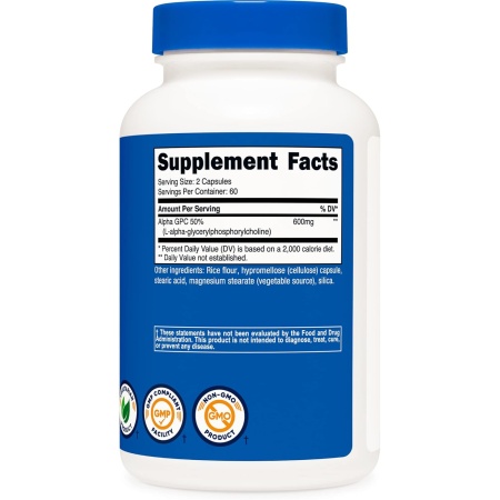 Nutricost, Alpha GPC 600mg,Ingredients