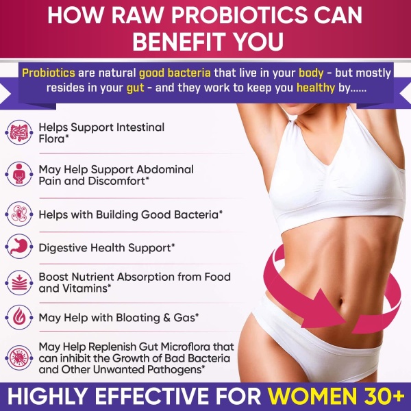 Wholesome Wellness, Women's Raw Probiotics 100 Billion CFU, Benefits