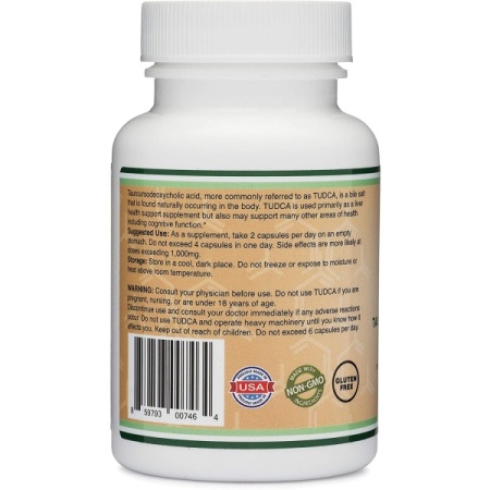 Double Wood TUDCA 500 mg, 60 Capsules