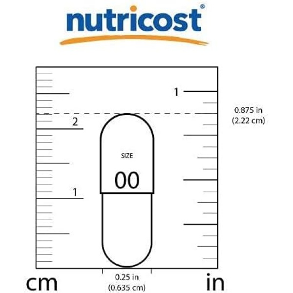 Nutricost, N-Acetyl Cysteine (NAC) 600mg, Capsule Size