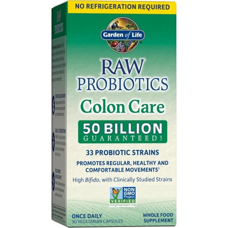 Garden of Life Probiotics Colon Care 50 Billion 30 Capsules