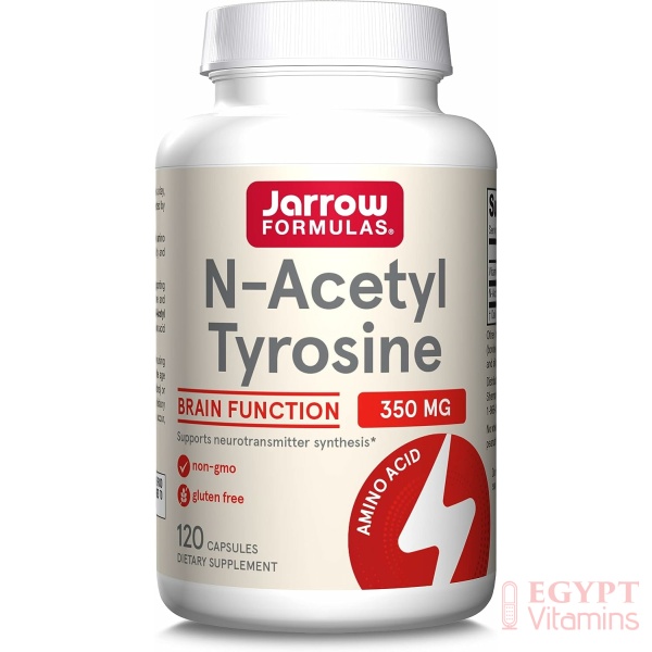 Jarrow Formulas N-Acetyl Tyrosine 350 mg - Supports Brain Function ,120 Capsulesجارو فورميولاز اسيتيل تيروسين 350 مجم لدعم وظائف المخ ، 120 كبسولة