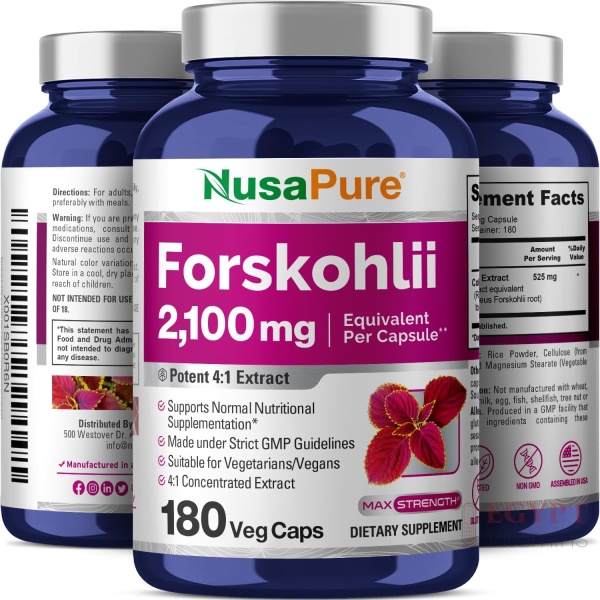 NusaPure Forskolin 2100mg,180 Capsules - Image 4