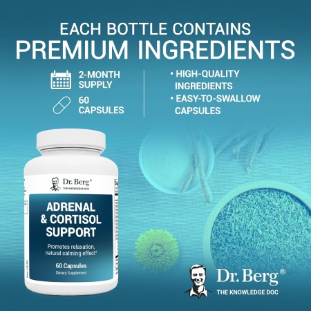 Dr. Berg Adrenal & Cortisol Support Stress Management Formula, Features