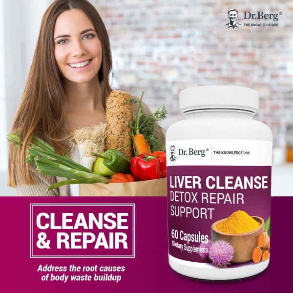 Dr. Berg Liver Cleanse, Premium Detox & Support Formula – 60 Capsules