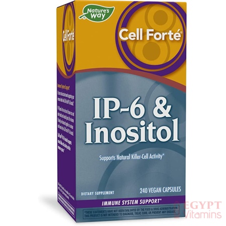 Nature's Way Cell Forté IP-6 & Inositol Supplement, 240 Capsules ناتشرز واى اينوزيتول ، لدعم الجهاز المناعى ولصحة وظائف الكبد ، وتعزيز إزالة السموم من الخلايا ، وتحسين وظائف الأغشية، 240 كبسولة