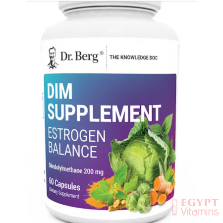 Dr berg DIM Supplement Estrogen Support 60 capدكتور بيرج دى اى ام لدعم مستوى هرمون الاستروجين عند النساء وللحفاظ على مستويات الطاقة والبشرة وخصوصا فى مرحلة انقطاع الطمث،60 كبسولة