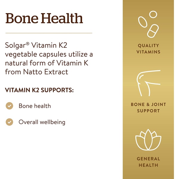 Solgar, Vitamin K2 (MK-7) 100mcg, Benefits