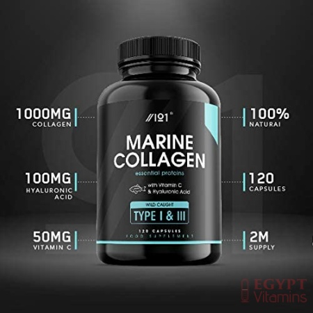Content of bottle of ALPHA01 Marine Collagen with Hyaluronic Acid