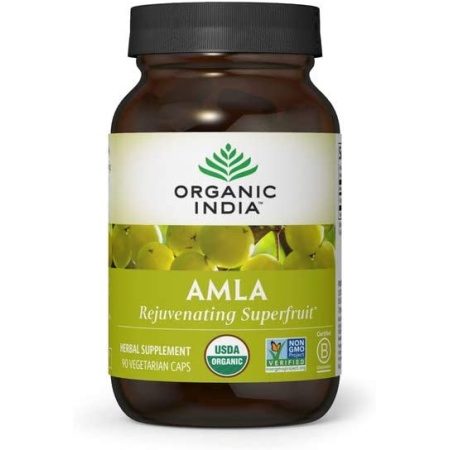 Organic India Amalaki Herbal Vitamin Supplement - Immune Support, Vitamin C, Antioxidant,Organic, 90 Capsules