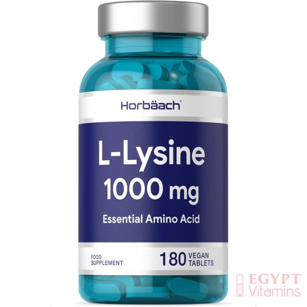 Horbaach L-Lysine 1000mg | Cold Sore Treatment, Essential Amino Acid| 180 Tablets