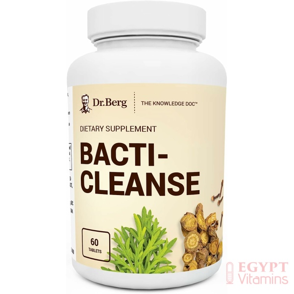 Dr. Berg's Bacti-Cleanse - 8in1 Immune Booster with Digestive and Inflammation Support- 60 Capsules تركيبة الهضم،يخلص الجسم من البكتيريا الضارة داخل الامعاء ويحميه من الالتهابات،60 كبسولة