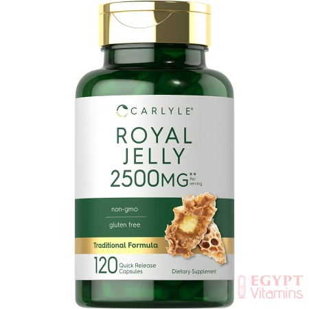 Carlyle Royal Jelly Capsule | 2500mg | 120 Count كبسولات غذاء ملكات النحل 2500 مجم ، 120 كبسولة