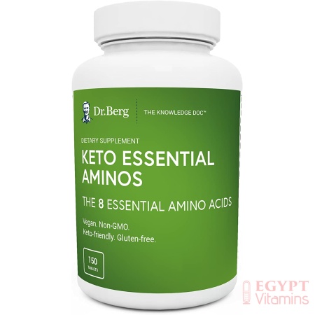Dr berg's Keto Essential Amino acids,150 Tablets الأحماض الأمينية الأساسيه ، 8 أحماض أمينية أساسيه، 150 قرص