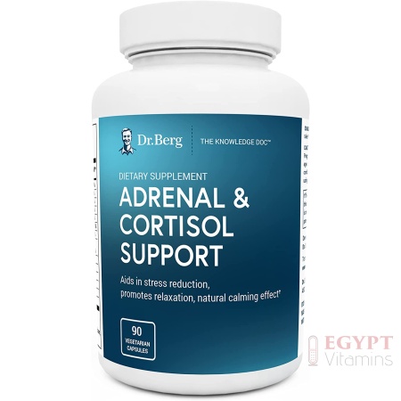 Dr. Berg’s Adrenal Cortisol Support Supplement – 90 Capsules – Made with Vegetarian Ingredients