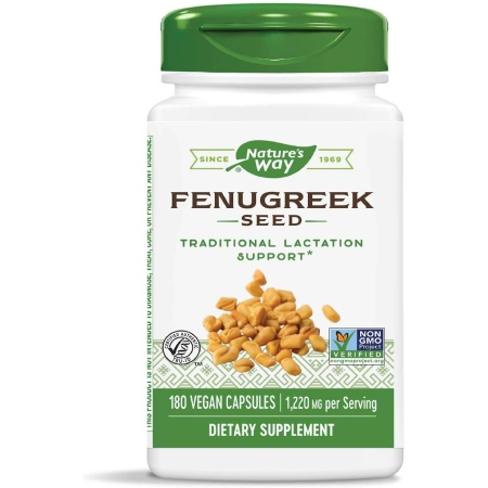 Nature's Way Fenugreek Seed, 1,220 mg per serving, 180 Count بذور الحلبة 1,220 مجم للجرعة ، 180 حباية