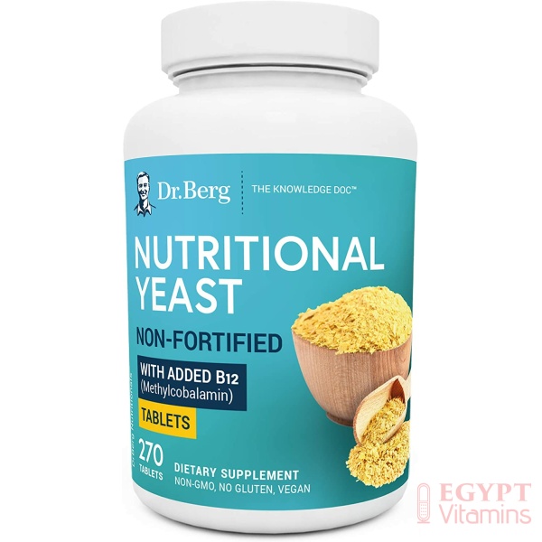 Dr Berg's Nutritional Yeast Tablets – Natural B12 Added - 270 Vegan Tablets Dietary Supplements