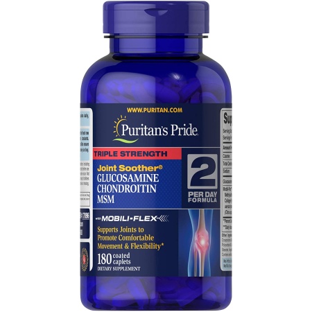 Puritan's Pride Triple Strength Glucosamine, Chondroitin and Msm Joint Soother, 180 Count
