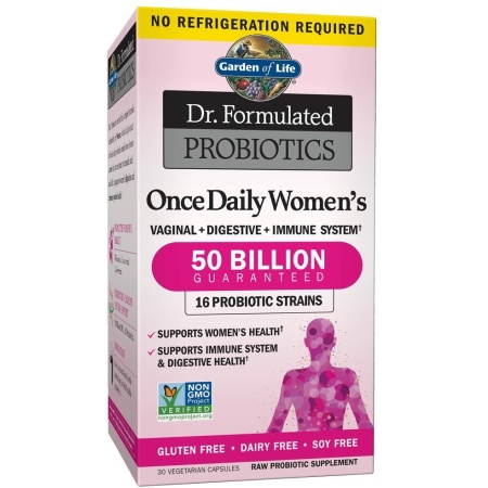 Garden of Life Dr. Formulated Probiotics for Women, Once Daily Women’s Probiotics, 50 Billion CFU , 30 Capsulesجاردين اوف لايف بروبيوتيك للنساء 50 مليار وحدة دولية ، 30 كبسولة
