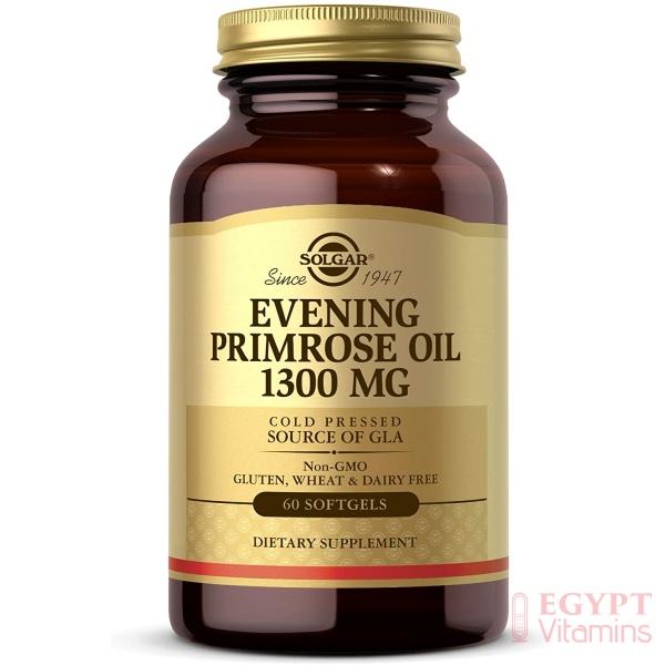 Solgar Evening Primrose Oil 1300 mg 60 Softgels - Promotes Healthy Skin & Cardiovascular Health - Nutritional Support for Women - Non-GMO Gluten Free Dairy Free - 60 Servings