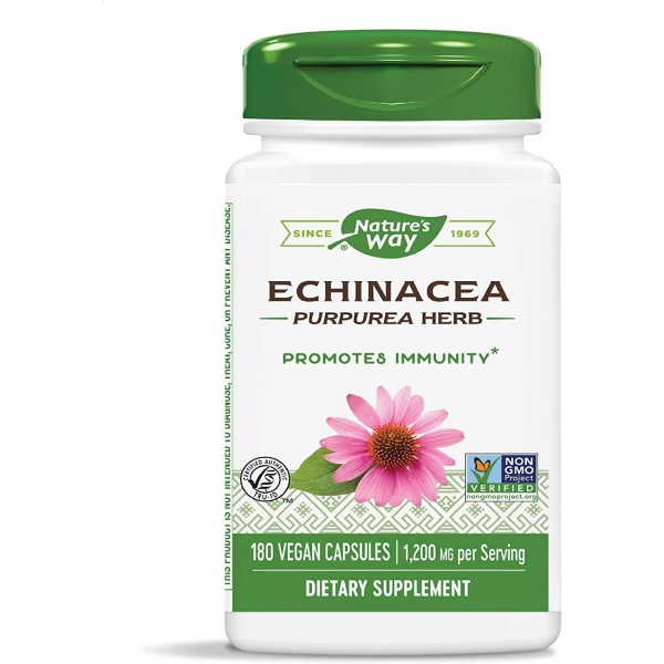Nature's Way Echinacea Purpurea Herb, 1,200 mg per serving, 180 Capsules