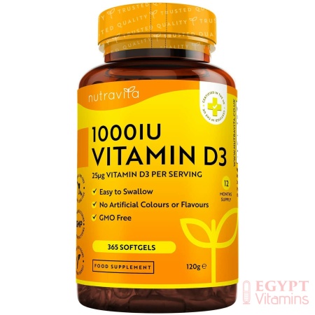 Nutravita Vitamin D 1000 IU (25mcg) – 365 Softgel Capsules