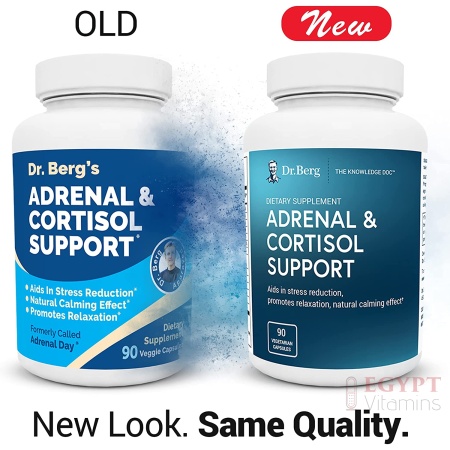 Dr. Berg’s Adrenal Cortisol Support Supplement – 90 Capsules – Made with Vegetarian Ingredients