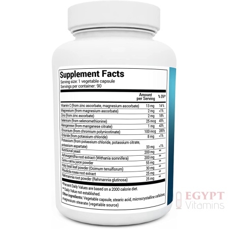 Dr. Berg’s Adrenal Cortisol Support Supplement – 90 Capsules – Made with Vegetarian Ingredients