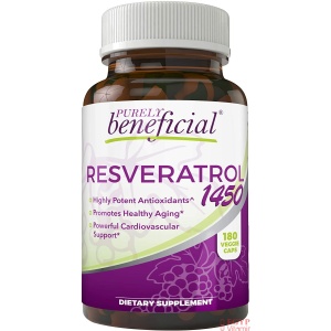 PURELY beneficial, RESVERATROL 1450 mg, 180 Capsules